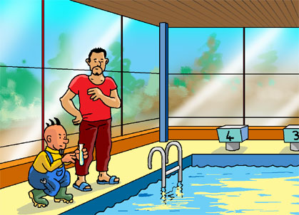 Gédô à la piscine